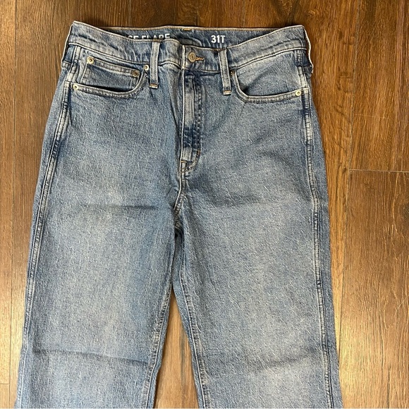 J. Crew High Rise Flare Blue Denim Jeans SZ 31T - Picture 4 of 7
